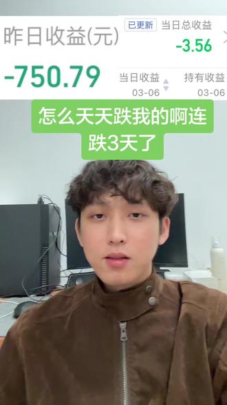 3.6|连跌3天了啊 怎么天天跌我的啊#基金 #基金理财 #黄金