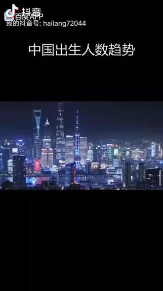 中国出生人数趋势。