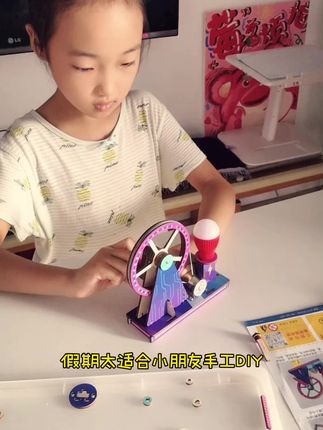 适合小朋友在假期玩的科技小制作 手摇发电机 #科技小制作 #动手动脑 #益智玩具 #儿童玩具 #益智启蒙