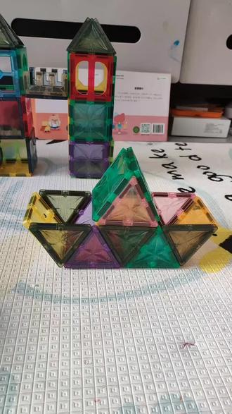 磁力片,小船#磁力片 #磁力片拼图大全教程 #磁力片搭建 #磁力片积木 #磁力片的1000种玩法