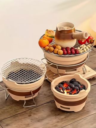 #围炉煮茶碳炉 冬天煮茶家用户外#木炭火烧烤