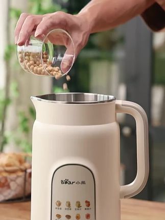 小熊豆浆机3-5人食家用全自动辅食免煮免泡免过滤低音降噪多功能