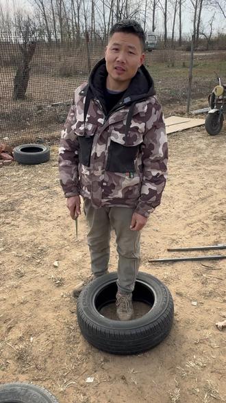 教大家轮胎制作笼子 #别划走