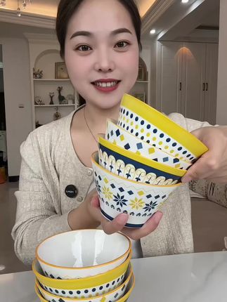 #陶瓷餐具 #加厚米饭碗 #家庭必备 #强烈推荐 #陶瓷碗