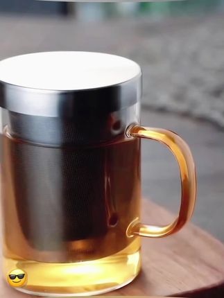 茗航耐热玻璃茶杯茶水分离泡茶杯不锈钢过滤花茶杯泡茶茶杯#玻璃绿茶杯 #高档泡茶杯 #带滤网泡茶杯 #加厚耐高温玻璃茶杯 #喝茶玻璃杯 @巨量千川