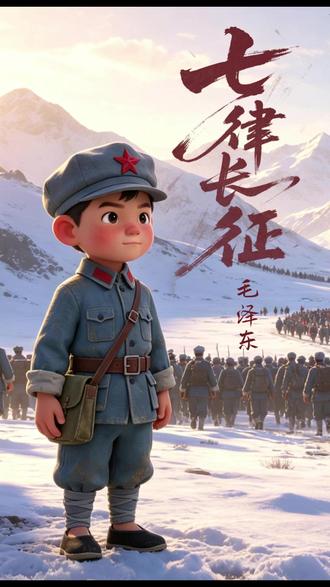 《长征》毛泽东,每日一首诗,培养诗书气。 七 律・长 征
hóng jūn bú pà yuǎn zhēng nán
红 军 不 怕 远 征 难 ,
wàn shuǐ qiān shān zhǐ děng xián
万 水 千 山 只 等 闲 。
wǔ lǐng wēi yí téng xì làng
五 岭 逶 迤 腾 细 浪 ,
wū méng páng bó zǒu ní wán
乌 蒙 磅 礴 走 泥 丸 。
jīn shā shuǐ pāi yún yá nuǎn
金 沙 水 拍 云 崖 暖 ,
dà dù qiáo héng tiě suǒ hán
大 渡 桥 横 铁 索 寒 。
gèng xǐ mín shān qiān lǐ xuě
更 喜 岷 山 千 里 雪 ,
sān jūn guò hòu jìn kāi yán
三 军 过 后 尽 开 颜 。#唐诗#唐诗三百首#小学必背古诗