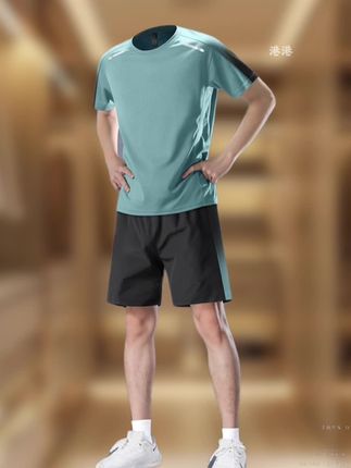 #休闲运动套装 #套装两件套 #跑步健身 #速干套装 #品质男装
