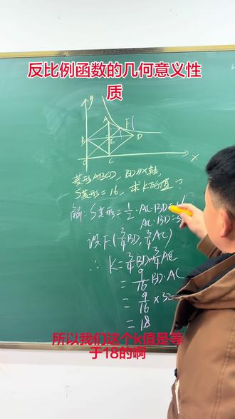 菱形面积与反比例函数几何相结合#合肥中考 #合肥五十中 #合肥四十五中 #合肥四十二中