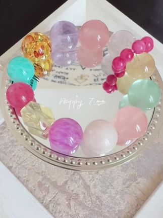 夏天谁能不爱彩色的多宝手串 #水晶手串diy #手工串珠 #多宝手串 #水晶手链 #原创手工