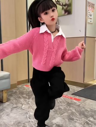 女童秋季套装儿童洋气毛衣新款哈伦裤时髦洋气韩系两件套潮童 #童装新款 #谁穿谁好看 #高品质童装 #生女儿就要这样穿 #潮童穿搭@抖加🔥上热门🔥dou+🔥热点宝 @抖音小助手 @DOU+好生意