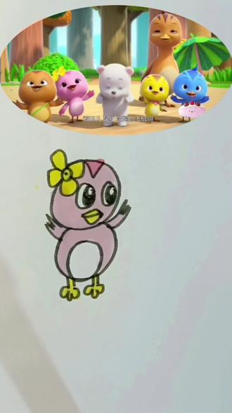 萌鸡小队简笔画#简笔画 #创意儿童画 #动画