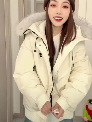 oversize棉服女2025冬季新款韩版工装大毛领宽松棉衣保暖棉袄外套 #上热门 #抖音推广 #穿搭穿搭 #棉衣外套 #非常甜妹