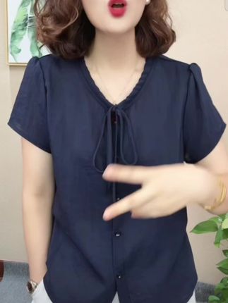 2025夏季夏款洋气百搭减龄显瘦气质短袖T恤上衣#夏季新款#时尚女装#宽松显瘦 #洋气减龄#新款上新
