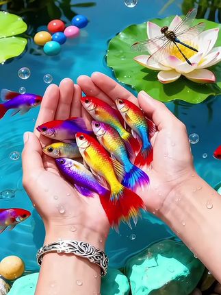 杂袍孔雀鱼 #观赏鱼 #养鱼人 #鱼儿自由自在的水中游 #赏鱼 #鱼 内容由AI生成