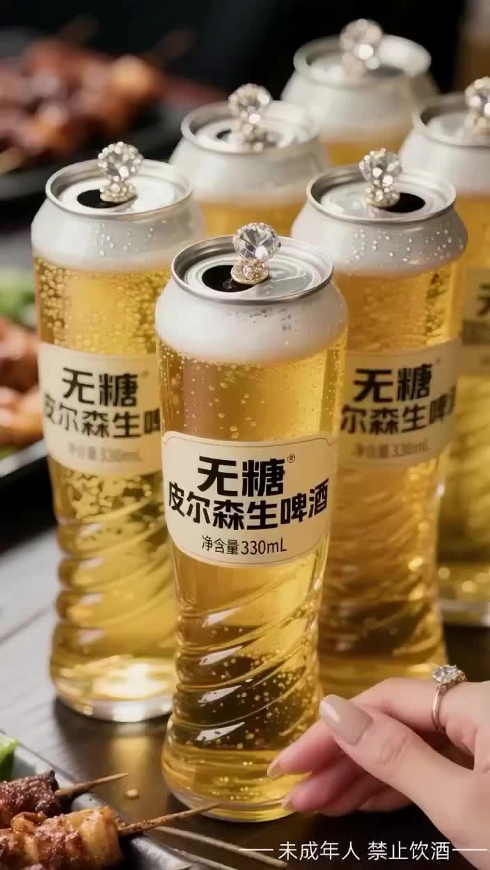 它和普通啤酒真不一样——生啤工艺太懂新鲜口感了!用冷过滤物理灭菌代替高温杀菌,活性酶和麦芽本味全留住,开瓶瞬间麦香混着淡淡酒花香气直窜鼻腔。淡金色酒体超通透,泡沫绵密得像奶盖,入口是清爽的杀口感,中段麦芽甜和酒花苦平衡得刚好,尾调还有点矿物质回甘,完全没有无糖啤酒的寡淡感。 配料表干干净净,只有水、大麦麦芽和啤酒花,没有糖精、防腐剂这些乱七八糟的添加。4.8%vol酒精度恰到好处,加班后独酌解乏,朋友聚餐碰杯不冲头,配火锅烧烤还能解腻去油。330ml小瓶装超方便#啤酒#无糖啤酒#强烈推荐 #送礼佳品 #酒文化