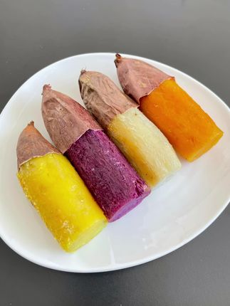 田与薯家的番薯四拼组合,治好了我的选择困难症 一次可以吃到4种不同口味蜜薯。烤着吃,全家人都要求回购#田与薯番薯组合 #四拼红薯 #四大薯王 #烤红薯 #四色红薯