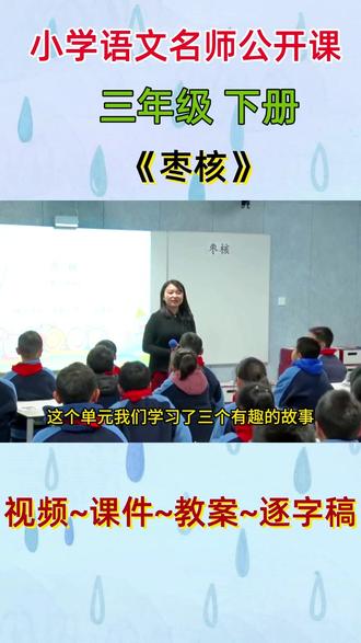 小学语文名师公开课三年级下册《枣核》完整版教学视频#小学语文#小学语文公开课#小学语文优质课