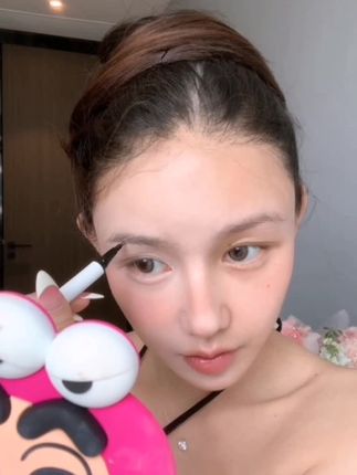 #小奥汀 #双头眉笔 #水眉笔染眉膏 天生野双头定型双叉头水眉笔极细根根分明不晕染