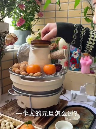 围炉煮茶明火罐罐炉#茶壶煮茶器#家用烧烤炉#户外打边炉#老式炭炉