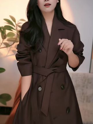 #减龄休闲时尚套装 #高腰百搭显瘦 #大衣外套 #显瘦穿搭