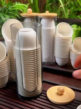 #上热门 淳意耐热一次性功夫茶杯,带收纳杯架稻壳pp品茗杯,品茶招待高档方便实用#一次性茶杯#功夫茶杯#品茗杯#茶生活@DOU+上热门 @DOU+小助手