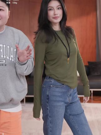 RRB Design「胶囊衣橱」莱赛尔羊毛基础百搭时尚简约圆领长袖上衣#简约气质穿搭 #长袖T恤 #内搭外穿都好看