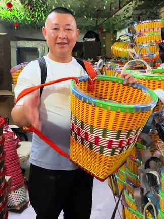 贵州背篓,手工编织 加厚塑钢带编织,质量好耐用,老乡们带回家放心用,质量靠得住#背篓