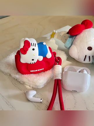 #耳机壳 卡通立体KT猫蝴蝶结适用苹果Airpods4保护套新款3代pro蓝牙耳机壳#保护套#蓝牙耳机壳#耳机壳推荐#耳机壳创意