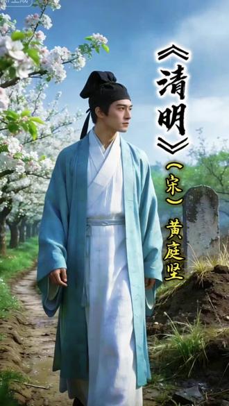 《清明》黄庭坚 三年级拓展必背古诗《清明》宋 黄庭坚#小学生必背古诗词 #三年级语文#唐诗宋词#国学启蒙#亲子教育#创作灵感 @抖音青少年