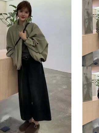 姐妹们,这一套真的好减龄,好青春啊,完全就是学生的穿搭,背心加一个休闲裤。#女装#女装穿搭 #外套#休闲裤#女神穿搭