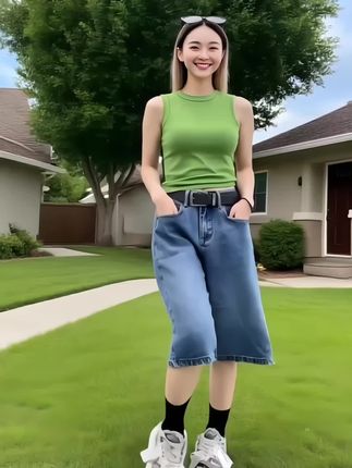 姐妹们这是2025夏季新款的五分阔腿牛仔裤,梨形身材的姐妹们也可以穿#显高显瘦显腿长 #小个子显高显瘦穿搭 #短裤穿搭 #牛仔穿搭 #夏季穿搭