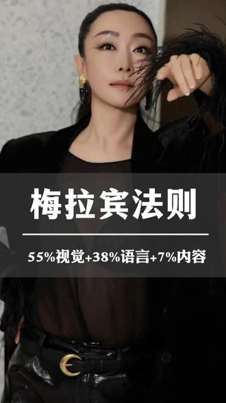 梅拉宾法则
也是五五三八七
50%的视觉+38%的语言+7%内容
#杭州宇玺女子学堂
#创始人抒可
#梅拉宾法则