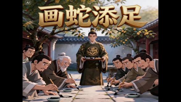 成语故事📚-画蛇🐍添足 传统故事精彩再现,关注小熊🐻每天听好故事