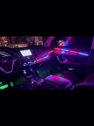 长安cs55内饰氛围灯 捷达王更换大屏导航 #大屏导航安装 #长岭改装 #长岭龙骑汽车装饰 #龙骑汽车装饰#汽车内饰氛围灯改装