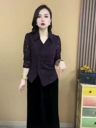 京亲2025秋季长袖植绒蕾丝衬衫领开衫气质百搭显瘦女人味上衣#优雅气质 #遮肉显瘦穿搭 #洋气小衫 #高级感穿搭 #蕾丝开衫