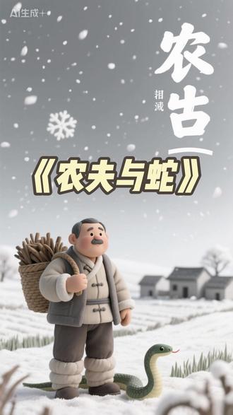 陪娃读故事|伊索寓言《农夫与蛇》 #故事动画 #小学故事 #伊索寓言 #儿童故事动画 #陪娃学习 @DOU+小助手 @抖音创作者中心 @DOU+上热门 @创作者百亿流量扶持 @抖音伙伴创作者计划