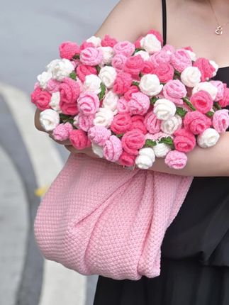【成品】可变花束毯子成品免手工毛线钩织玫瑰花束送女友浪漫礼物#钩织花束#玫瑰花毯子 #浪漫花束#手工编织#花束毯子