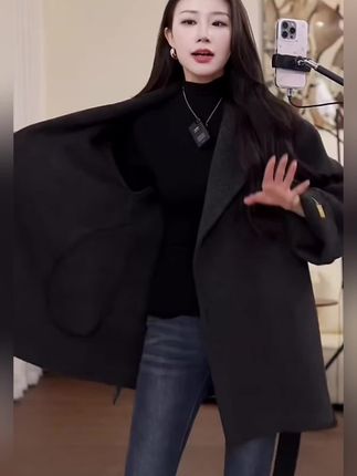 #秋冬新款#女装#毛呢外套#时尚洋气百搭#呢子大衣