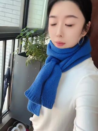 #好物推荐 新款克莱因蓝女韩版针织百搭围巾女冬季情侣网红ins秋冬保暖围脖#围巾 #百搭围巾 #针织围巾 #保暖围巾