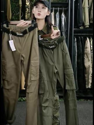 春秋厚款休闲裤男款裤子美式潮牌男裤纯棉松紧腰宽松长裤工装裤男 #裤子穿搭 #显高显瘦显腿长 #工装裤穿搭 #穿搭展示 #创业灵感