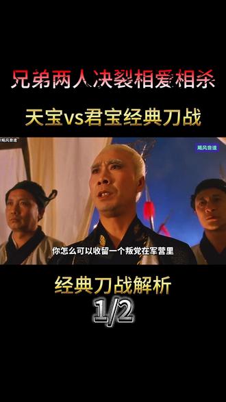 天宝vs君宝彻底决裂,两兄弟相爱相杀,刀战较量解析 #功夫#男生减速带#热点#太极#张三丰