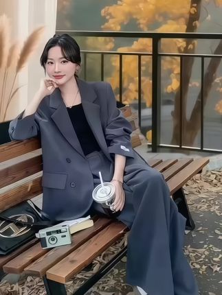 #灰色西装套装#时尚套装#品质女装#职业套装