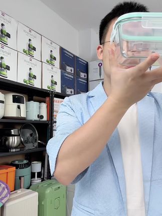 1040毫升大容量!可以直接带盖进微波炉加热的玻璃保鲜盒,密封性很好滴水不漏#玻璃保鲜盒 #保鲜盒 #玻璃饭盒微波炉加热 #玻璃饭盒 #便当盒