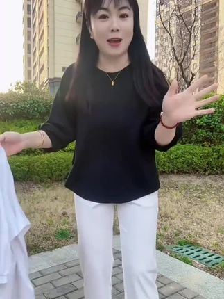 【高定好质量夏秋定制秘鲁棉泡泡袖打底衫t恤白色宽松纯色上衣3839#好物推荐🔥 #显瘦穿搭 #小个子穿搭 #美出高级感