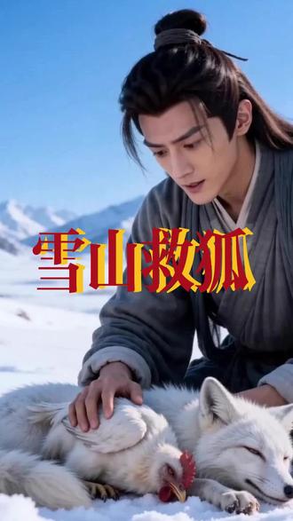 雪山救狐狸,意想不到的结局#雪山救狐狸 #酱板鸭 #反转 #亲友娱乐都用微乐