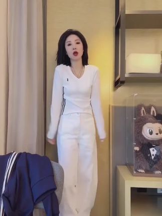 #2025早秋新款韩系百搭刺绣V领长袖上衣