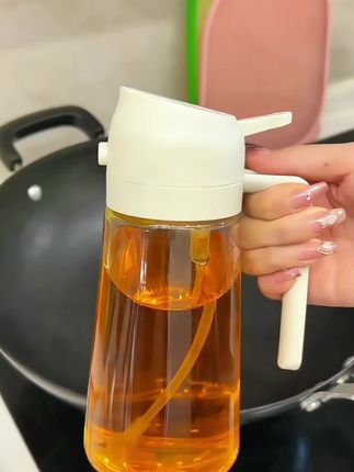 油壶#两用食用喷油壶#玻璃二合一体式#喷雾油瓶高档油壶#家用好物 #简单方便