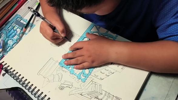 🍀小家伙的手绘坦克《利维坦》视频更新啦!#手绘画