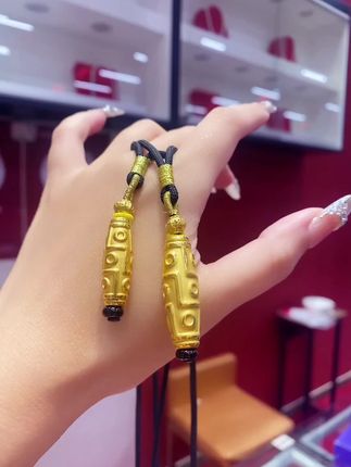 #足金999黄金 #足金999 #九眼天珠 #足金九眼天珠 #礼物