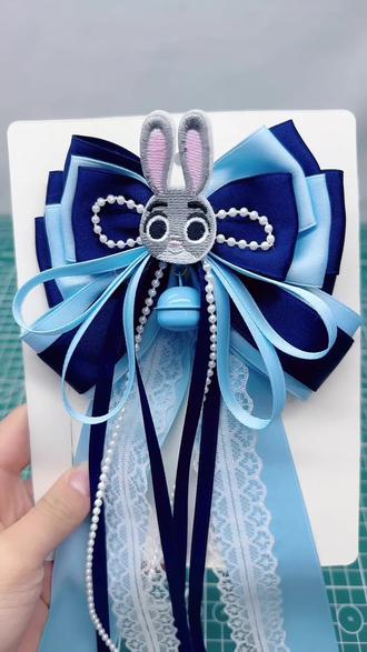 兔子警官大飘带教程分享#手工 #手艺人在抖音 #做手工我是认真的 #疯狂动物城 #朱迪发饰